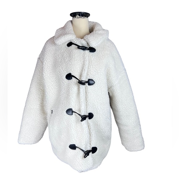 Abercrombie Toggle Sherpa jacket size large - Picture 3 of 8